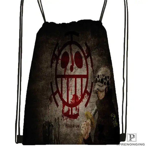 Drawstring Backpack Изготовленный на заказ, с рисунками, одна вещь@ 1 походная сумка на шнурке милый детский Ранец(черный цвет(вид сзади) 31x40 см#2018612-01-3 - Цвет: Drawstring Backpack