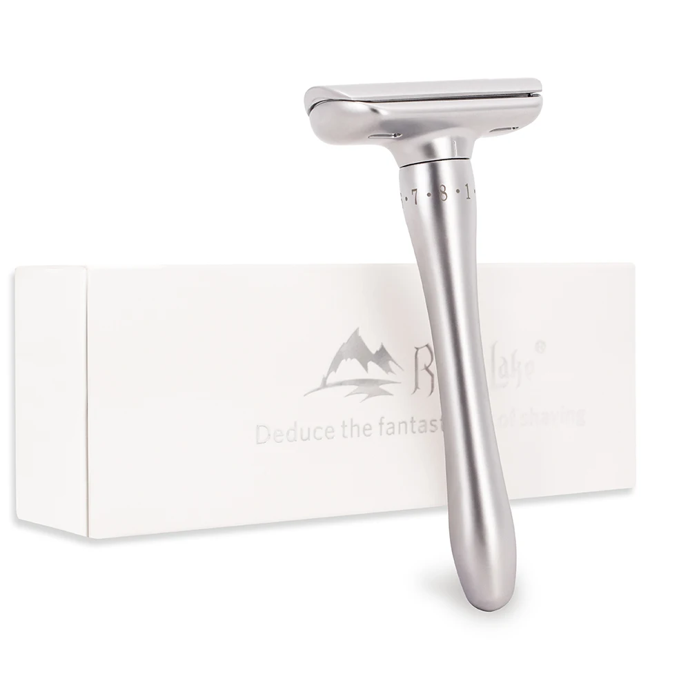 

RiverLake Razor For Men Adjustable Close Shaving Classic Double Edge Razor Blades Knife Replacement Shaving Set