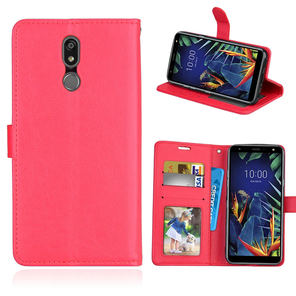 Red Чехол для LG K40/K12 Plus 5,7 дюймов откидной Чехол для бумажника Стиль Бизнес чехол для телефона чехол для LG K40 LMX420EMW/X4() крышка - Цвет: Red