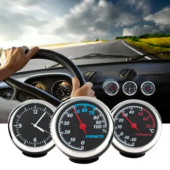

Round Shape Car Automobile Digital Clock Auto Watch/Thermometer/Hygrometer Car Interior Decoration Ornament Car Styling