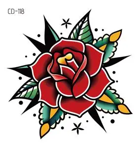 CD-118 Rocooart Последние Прохладный темный и панк стиль Индии цветок дизайн временные фальшивые татуировки Стикеры для рук и пальцев водонепроницаемый Taty - Цвет: CD-118