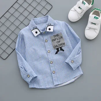 

2020 NEW Spring Blouses Shirts For Boys Fashion Kids Blouse Long Sleeve Baby Boy Shirt Clothing Cotton Child Clothes 0-5 YEARS
