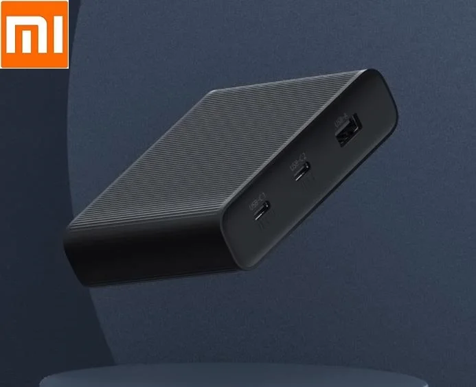 Xiaomi Mi USB-C зарядное устройство 65 Вт настольная Быстрая зарядка(3 порта) адаптер питания от сети Quick Charge