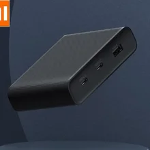 Xiaomi Mi USB-C зарядное устройство 65 Вт настольная Быстрая зарядка(3 порта) адаптер питания от сети Quick Charge