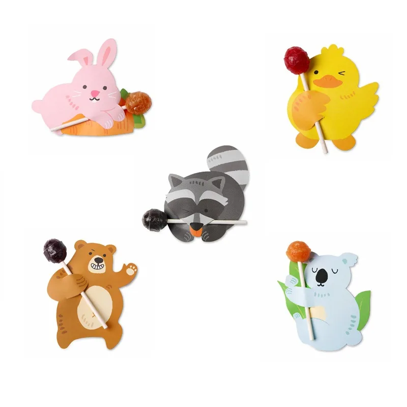 

2017-Cute Adorable Pet Lollipop Paper Card/Message Card/PDA Paper Card 5 Election