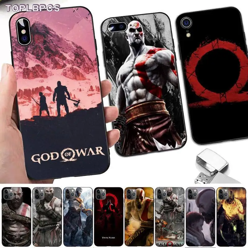 TOPLBPCS God Of War роскошный уникальный чехол для телефона iPhone 8 7 6 6S Plus X 5 5S SE 2020 XR 11 pro XS