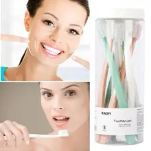 8 шт. мягкая Щетинная зубная щетка многоцветная зубная щетка уход за полостью рта для взрослых зубная щетка из бамбукового волокна es