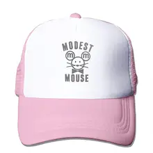 Скромная мышь логотип Регулируемый логотип музыкальной группы Дальнобойщик шляпа бейсбольная Кепка сетка Кепка черная для подростков и взрослых