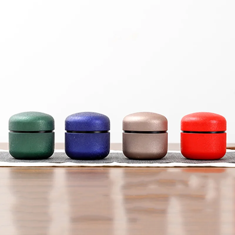 Xin Jia Yi Packaging Mini Round Tea Tin can Airtight Metal Lid Open Top Kitchen Canisters Set Customized Colorful Gift Favor Box | Дом и сад