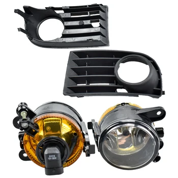 

1pair Left+Right Car Fog Lamp Cover Front Bumper Halogen Car Fog Light For Golf 5 V MK5 R32 2004 2005 2006 2007 2008 2009