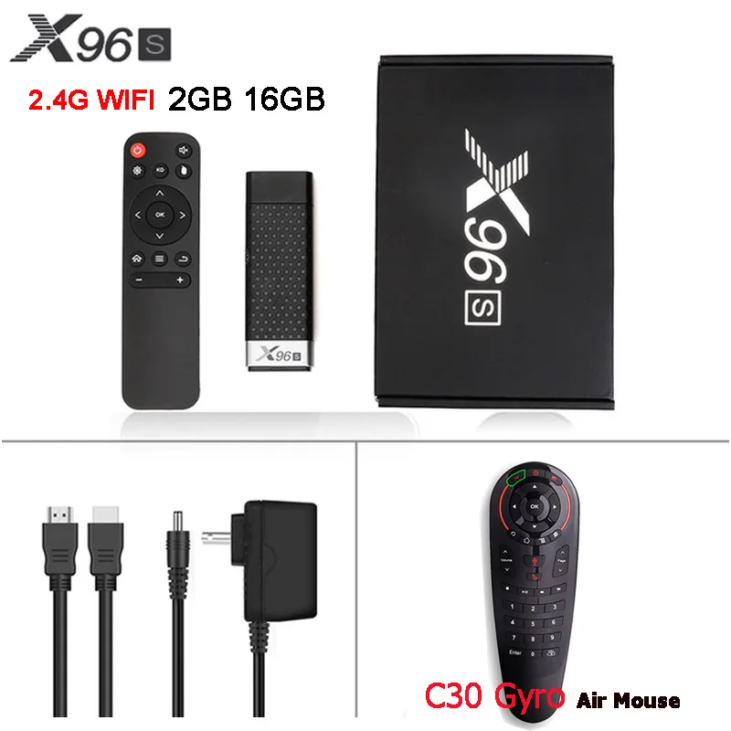 ACEPC Android 8,1 ТВ приставка X96S Amlogic S905Y2 DDR4 4 ГБ 32 ГБ Мини ПК ТВ-карта 2,4G и 5G WiFi Bluetooth 4,2 ТВ-ключ медиаплеер - Цвет: 2GB 16GB G30s