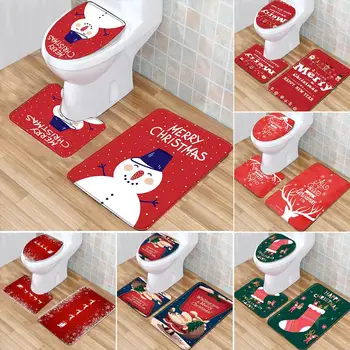 

QIFU Christmas Snowman Toilet Cover 2020 Merry Christams Decor for Home Cristmas Ornaments Xmas Gifts New Year 2021 Navidad Noel