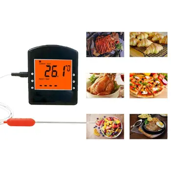 

Bluetooth Food Thermometer with Long Probe LCD Display for Meat BBQ Kitchen Tool