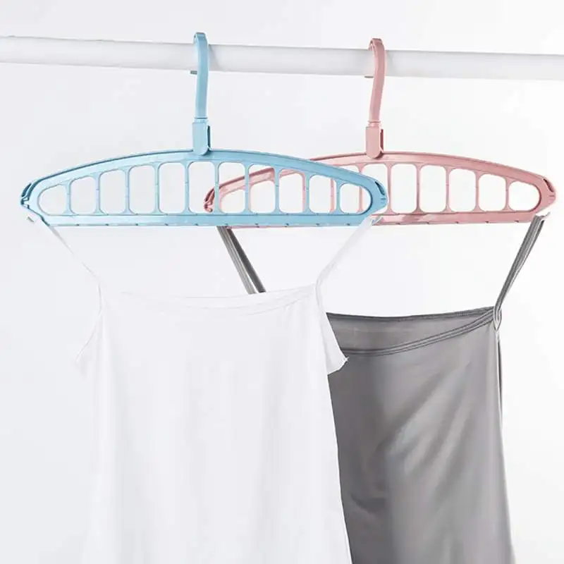 

Creative Multi-Function Hanger Home Clothes Storage Organizer Plastic Folding Rotate Hanger New