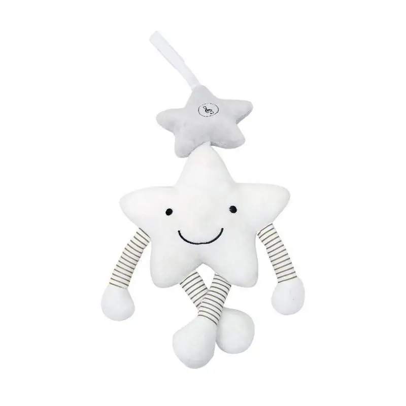 

Cute Baby Stroller Crib Rattle Hanging Star Teether Toy Musical Stuffed Doll