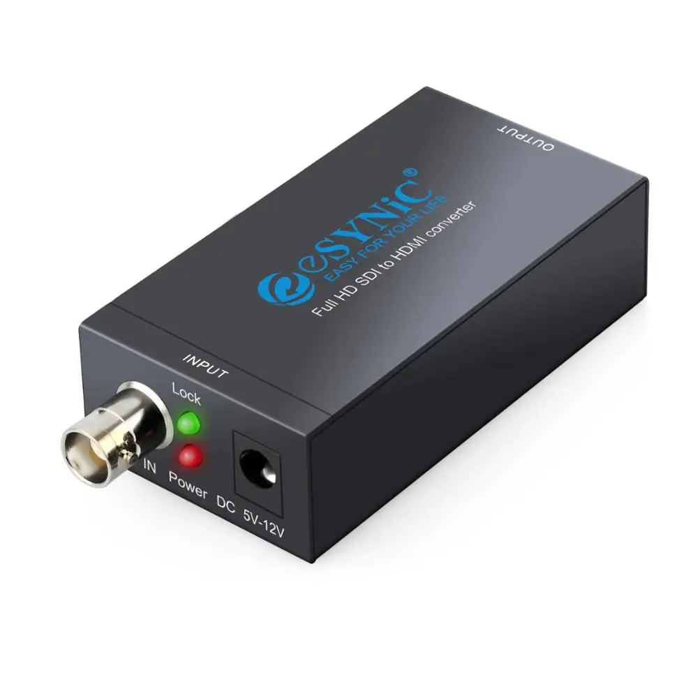 ESYNiC SDI To HDMI преобразователь 5 V 12 Поддержка SD SDI/HD SDI/3G для Дисплей HDTV проектора Аудио