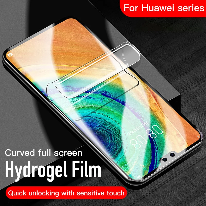 3Pcs Hydraulic Film for Huawei P30 P40 P20 Pro Honor V10 Screen Protector Protective Glass on Mate 30 20 10 Y6 2018 | Мобильные