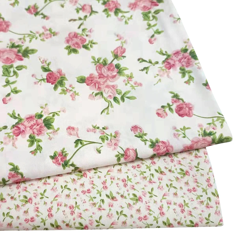 Floral Cotton Fabric Printed Bed Sheet Cloth For DIY Sewing Craft Cotton MaterialFabric