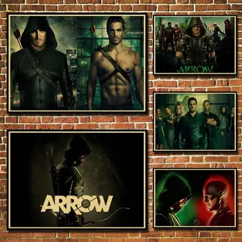 

Wall sticker Green Arrow vintage poster retro Oliver Queen posters classic movie wall stickers for kids rooms