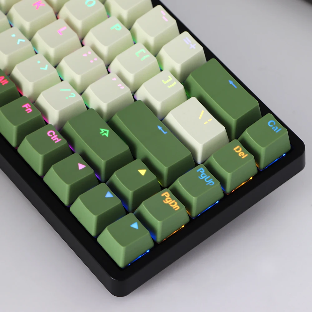 124 Keys/set Matcha green Keycap OEM Profile pbt Double shot Keycaps