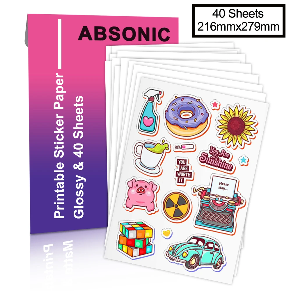 Self-adhesive Vinyl Paper Printing | Glossy Sticker Paper Waterproof -  10/20/40 - Aliexpress