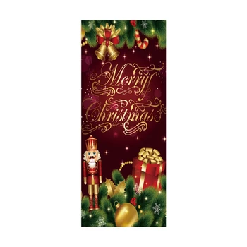 

2pcs/set Merry Christmas Walnut Soldier Decorative Refrigerator Door Sticker