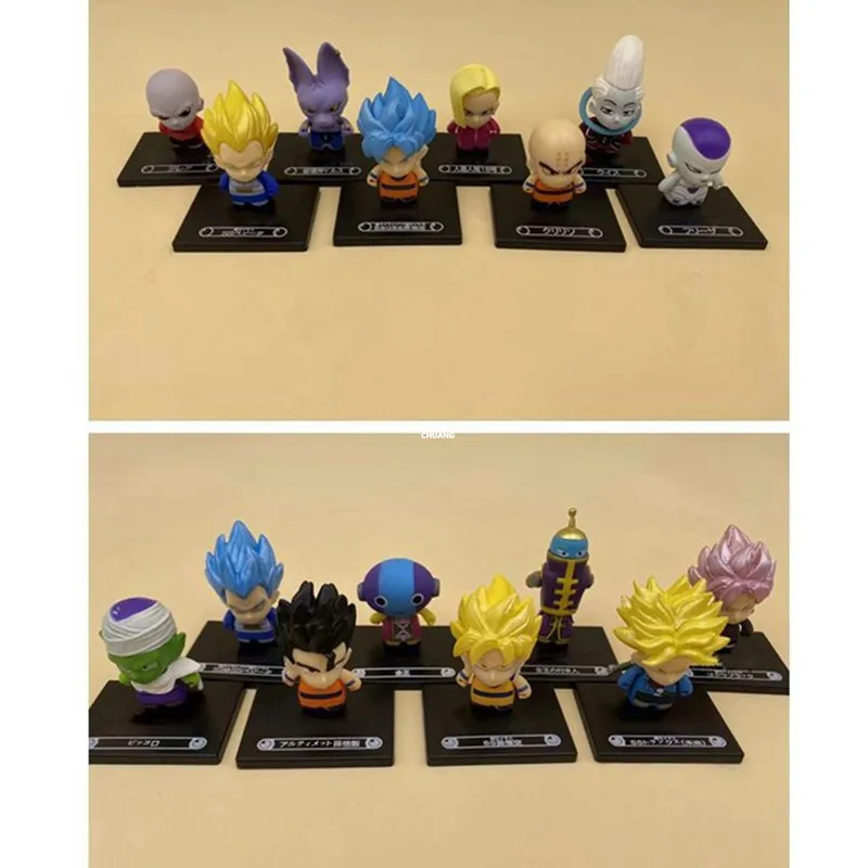 8 шт./компл. Dragon Ball Goku Black Frieza Gotenks Piccolo Krillin trunks ПВХ фигурка Коллекционная модель