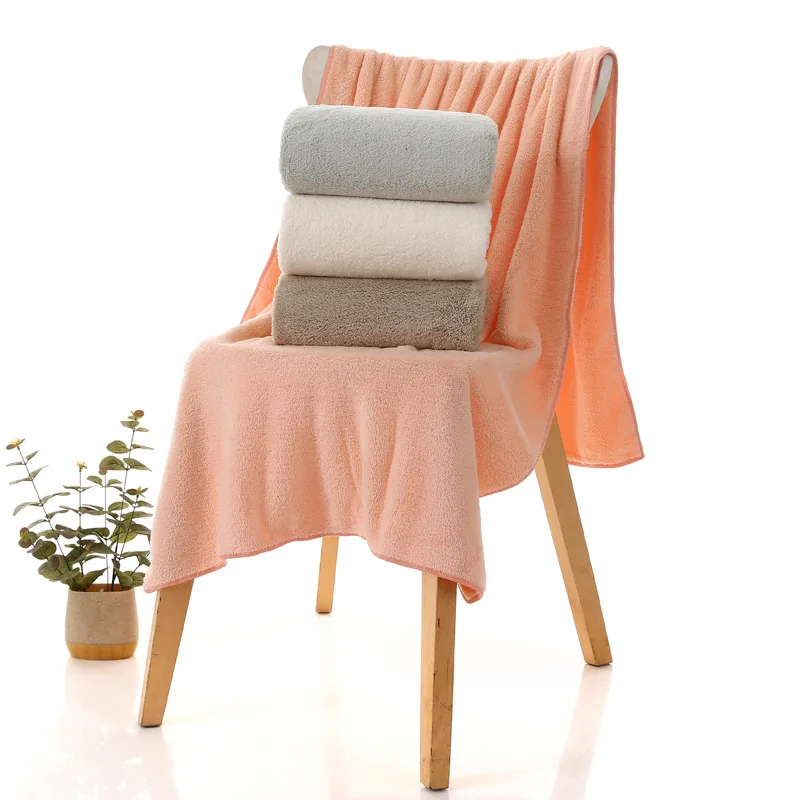 

Bath towel AliExpress specializes in thickening combed microfiber coral velvet beach towel Processing custom logo