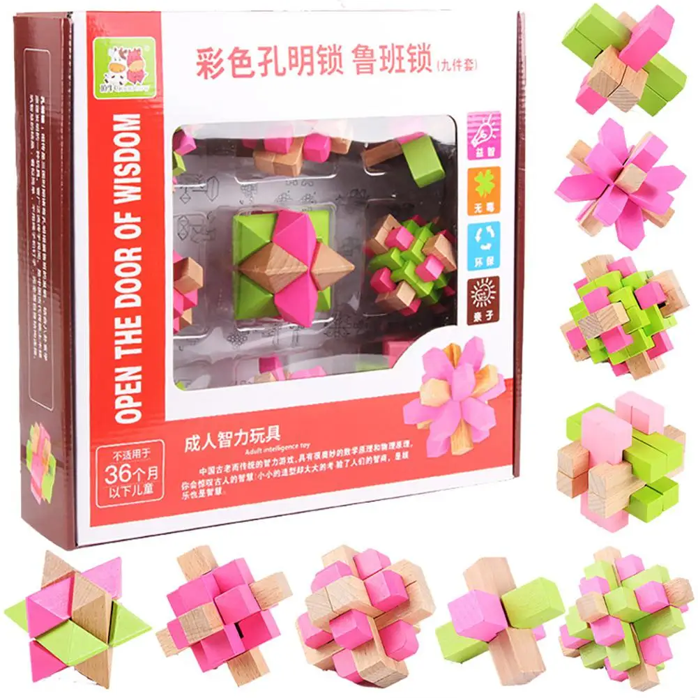 Деревянные пазлы, игры, головоломки, головоломки, блокировка 3D, ручной работы, интеллектуальная развивающая игрушка для детей и взрослых