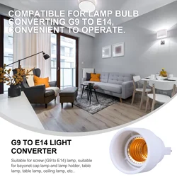 4pcs Lamp Bulb Adapter Lamp Socket Converters G9 to E14 Lamp Holder Converters