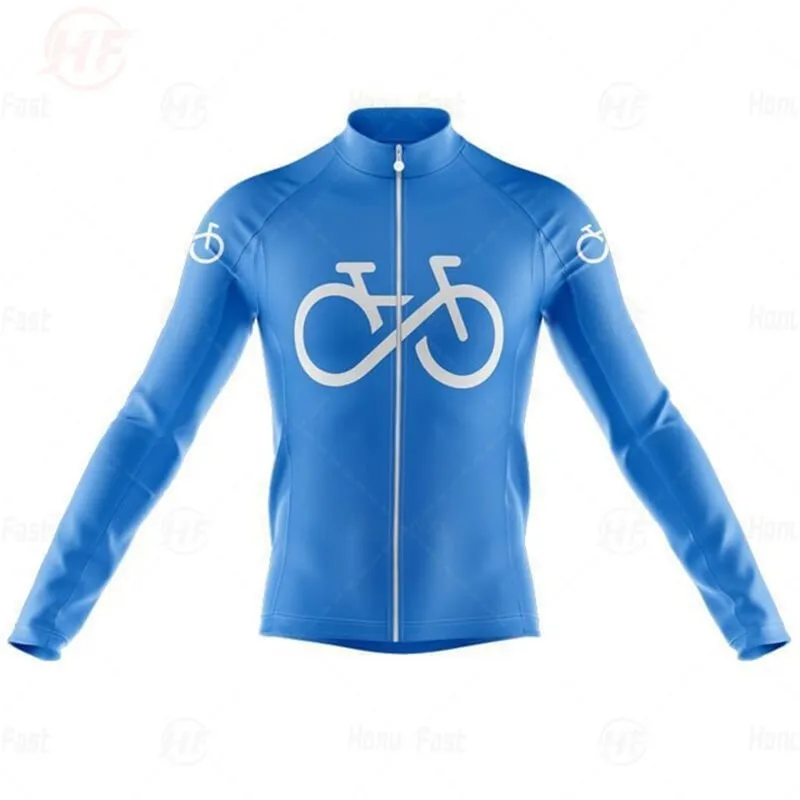 New Team Cycling Jersey Men Breathable Long Sleeve Bike Shirt Top Mtb