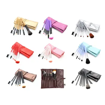 

7Pcs Set Makeup Brush Set Pu Bag Portable Beginner Eye Shadow Brush Blush Brush Portable Makeup Blush Set