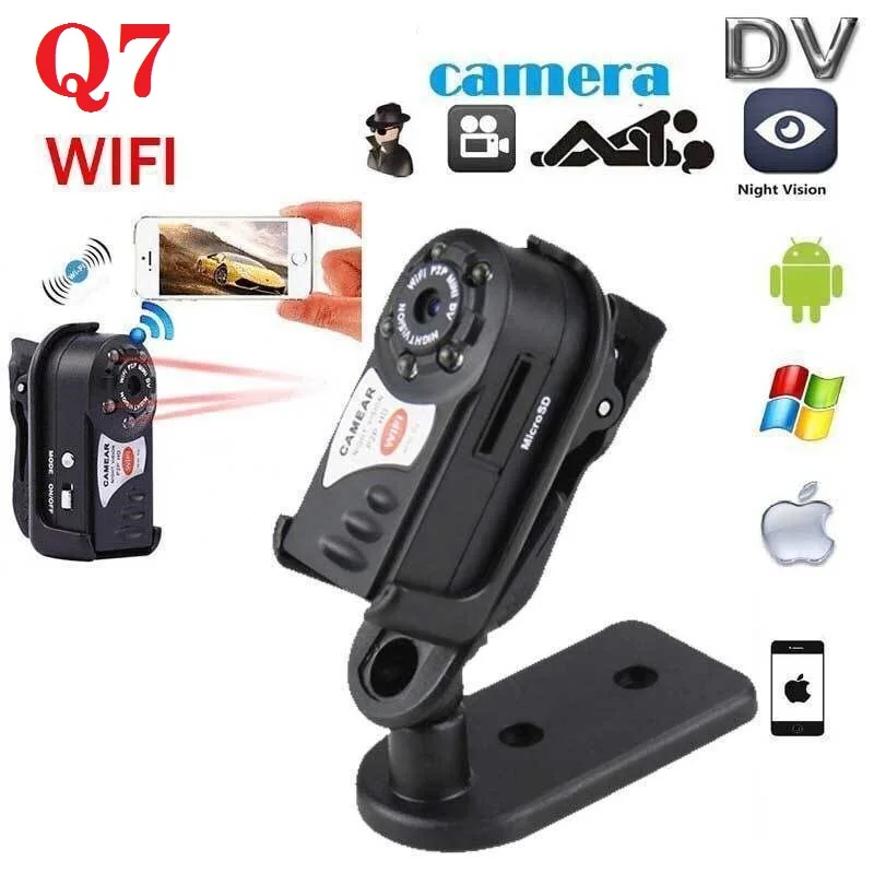 

Q7 mini Wifi IP Camera Infrared night vision Mini DV Motion Detection mini DVR Wireless network home security surveillance cam