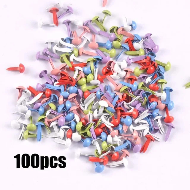 Mixed Round Scrapbooking Embellishment Fastener Brads Metal Crafts For Diy handmade shoes Decoration 