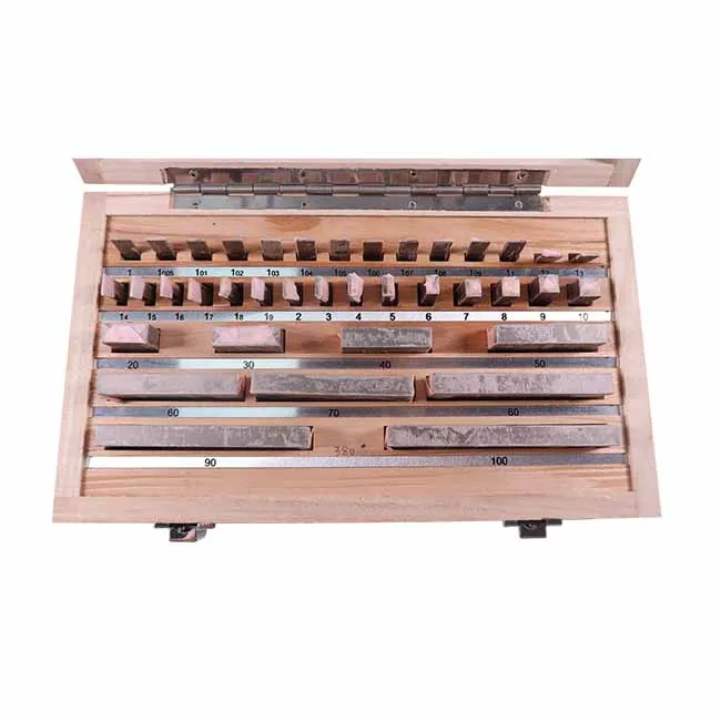 Certificated Gage Block Set 38 Pcs Grade 0 Slip Jo blocks 1-100mm