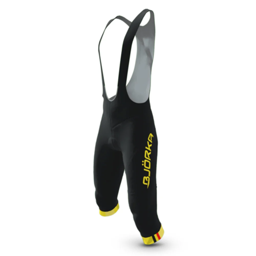 BJORKA 사이클링 턱받이 자른 바지 여름 남성 roupas de ciclsimo 팀 mtb 자전거 착용 자전거 의류 roadbike 레이싱 의류
