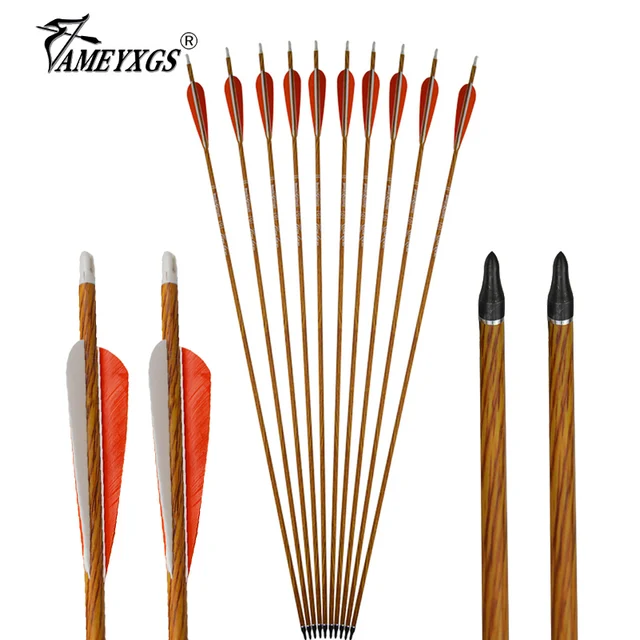 US $53.13 12pcs Archery Spine Carbon Arrow Turkey Feathers With Outdoor Compound Recurve