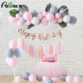 

1set(106 pieces) Macaron Series Birthday Party Balloon Decoration Graduation Ceremony Children's Day Home Latex Balloon Dress Up