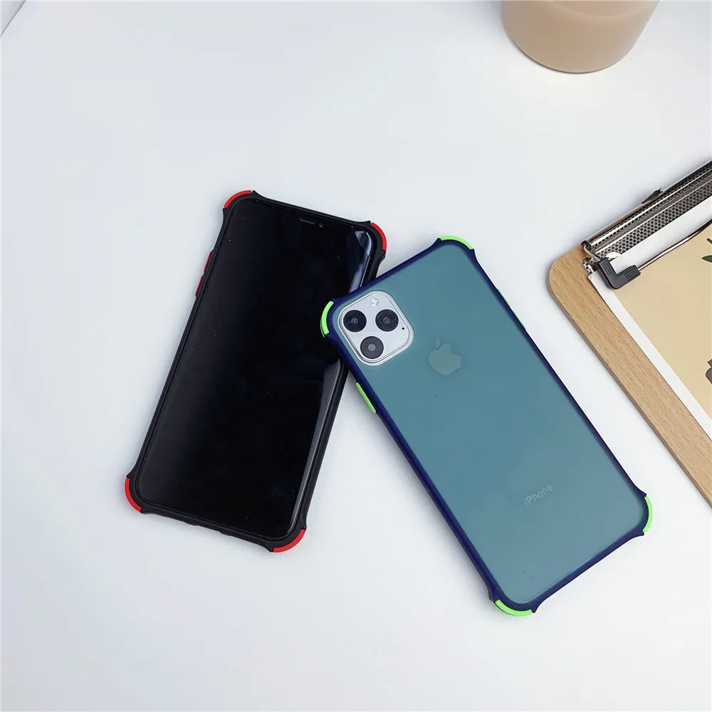 Прозрачный матовый чехол для телефона iphone 11 Pro Max X XR XS акриловый + ТПУ