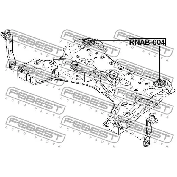 Bushing subframe RENAULT MEGANE III SCENIC III 09 FEBEST R
