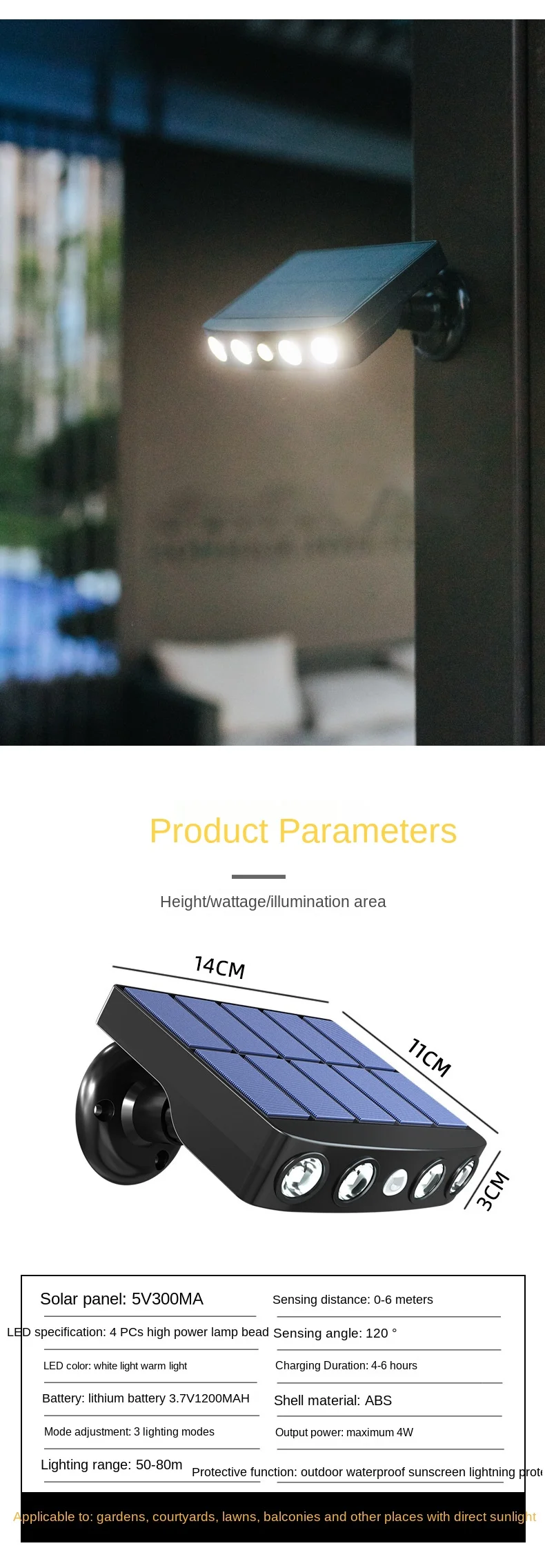 (Winter Sale- 50% Off！) Solar Led Lamp 250w / 6000k