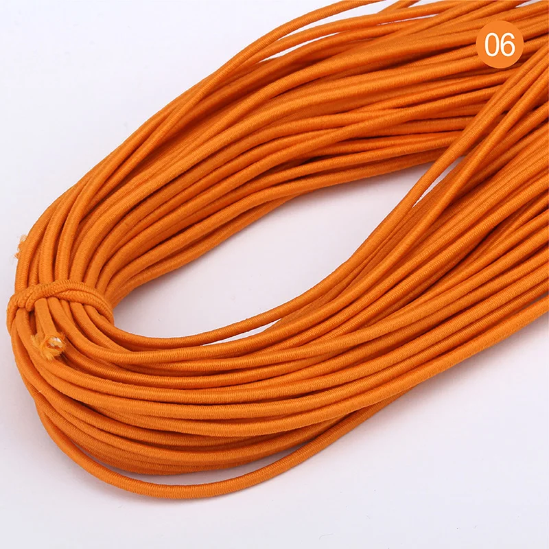 43 метра 2 мм экологически чистый круглый резиновый эластичный шнур эластичные ленты Веревка Ювелирные браслеты изготовление одежды бирка DIY ремесло - Цвет: Orange