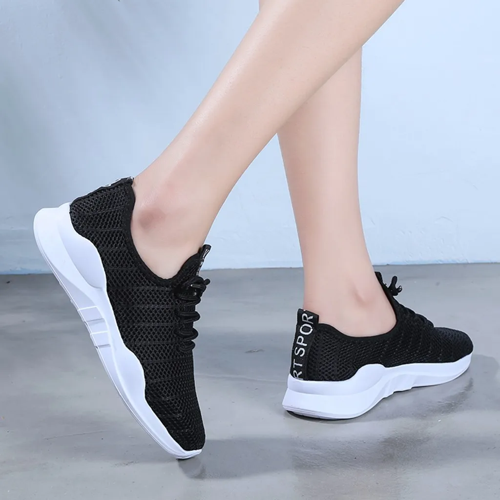 

Women's Casual Mesh Shoes Flats Ladies Anti-Slip Sport Walking Sneakers Breathable Running Shoes Outside Soft Lightweight Flats