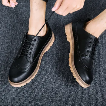 

Men's summer casual Korean trend England Joker board tide leather shoes