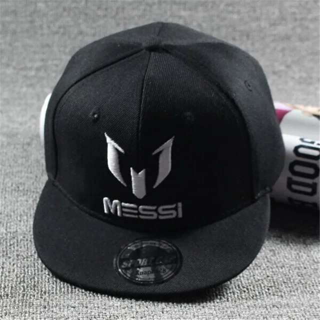 Новая модная детская бейсбольная кепка Ronaldo CR7 Neymar NJR, кепка для мальчиков и девочек, Детская кепка MESSI Snapback, хип-хоп кепка s Gorras - Цвет: MESSI  black