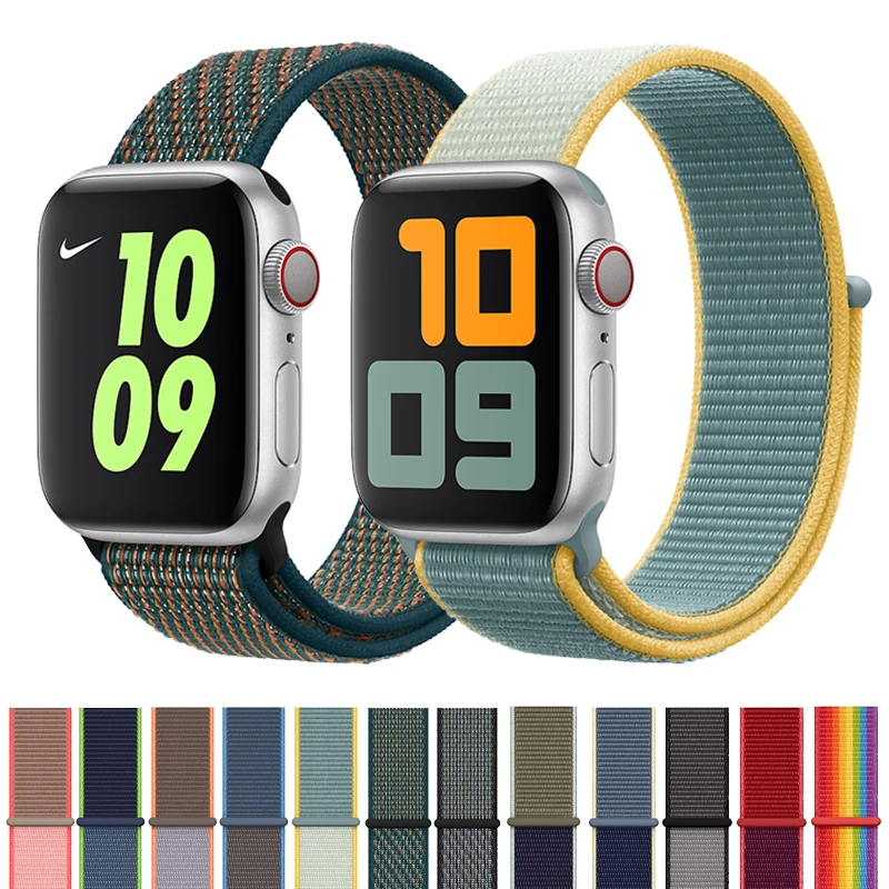 

Strap For Apple Watch band 42mm 44mm correa Sport loop pulseira apple watch 5 3 4 band nylon watchband iwatch band 40mm 38mm