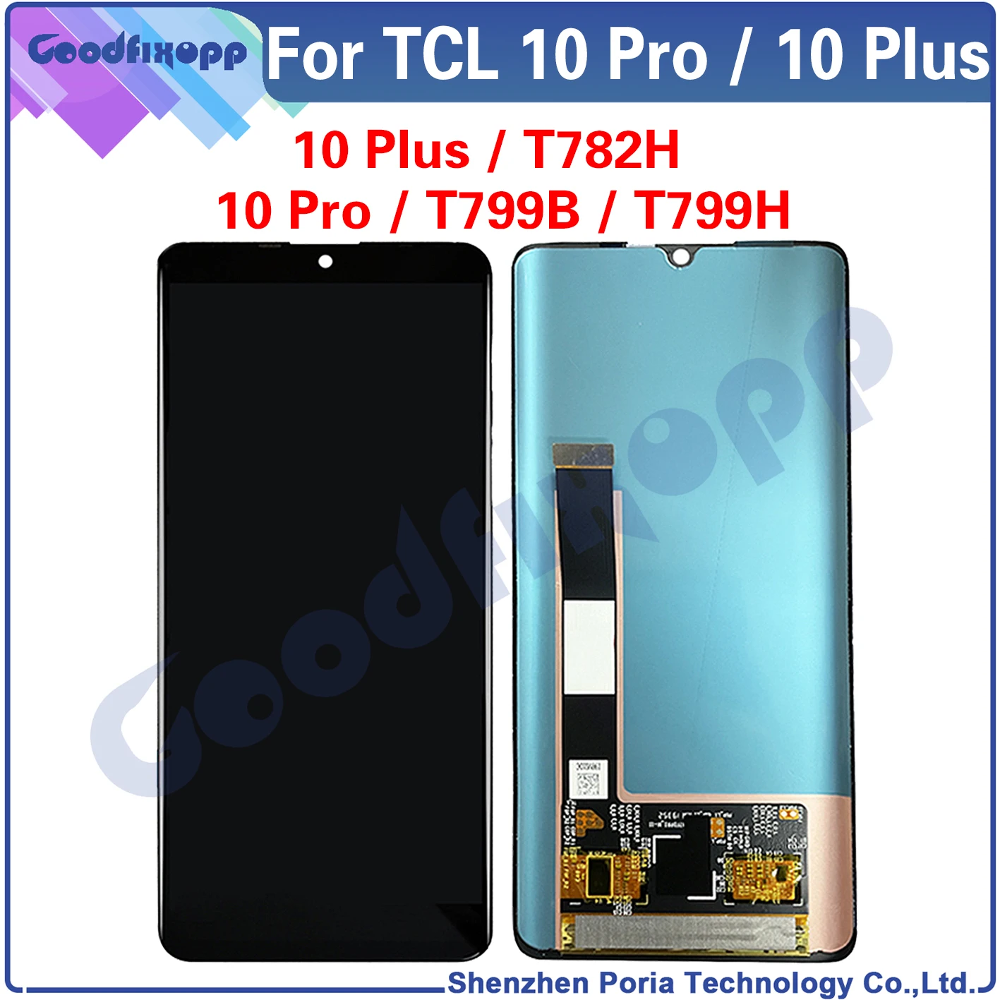 

6.47 Inch For TCL 10 Pro / 10 Plus T799 T799B T799H T782H T782 10Pro 10Plus LCD Display Touch Screen Digitizer Assembly Replace