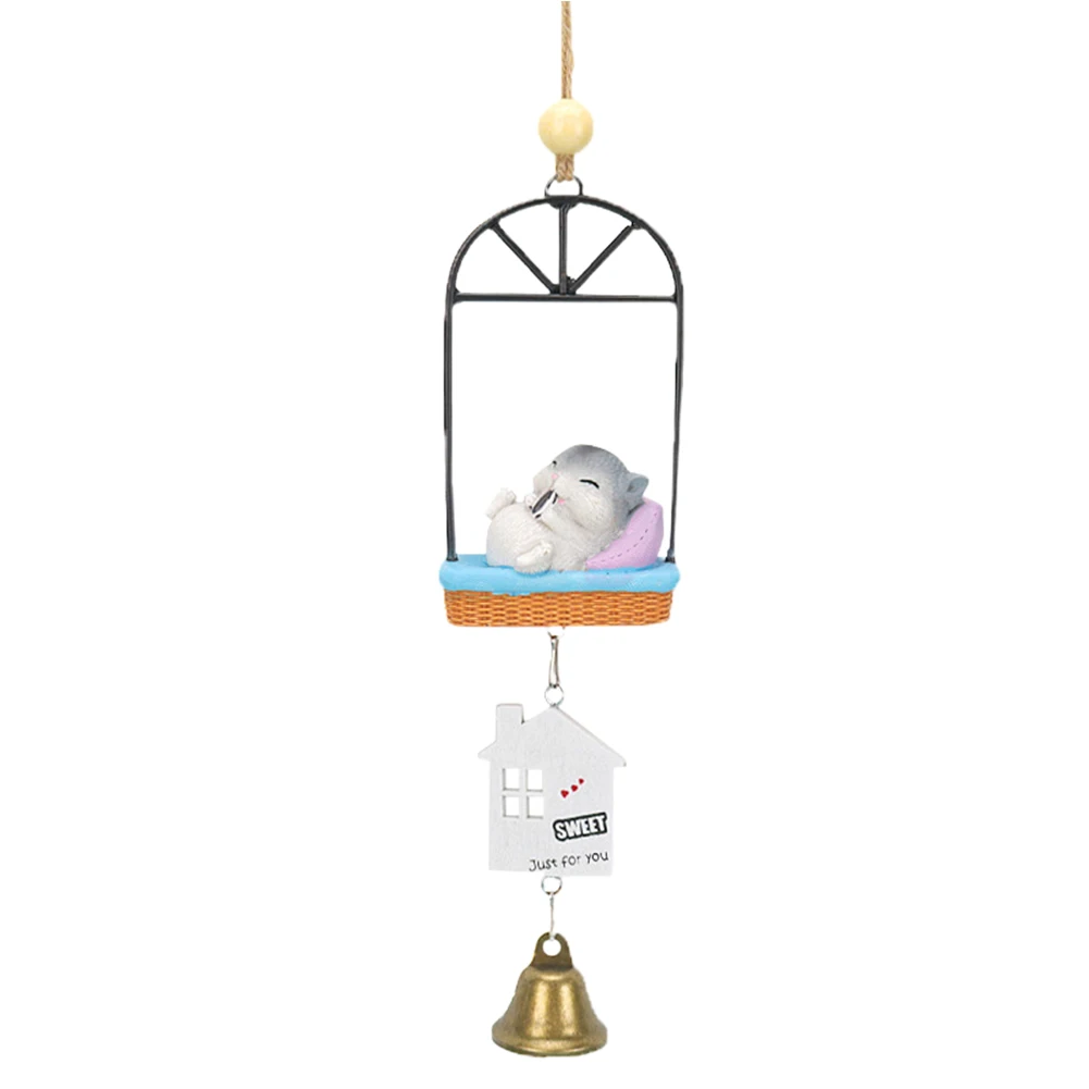 

Gift Cute Craft Wind Chimes Hamster Cartoon Animal Garden Tree Balcony Hanging Bell Courtyard Birthday Resin Bedroom Home Decor