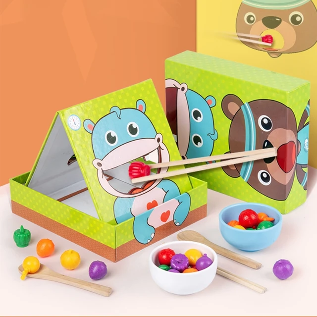 Baby Cartoon Simulation Feeding Game Parent Children Interaction Toys Early Learning Educational Eye Coordination Pretend Play 2