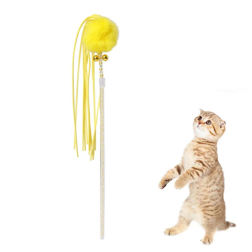 Стиль игрушки для кошек металлическая проволока Весна перо цветная игрушка для кошек с колокольчиком игрушка для домашних животных присоски барабанные палочки Rods интерактивные игрушки для питомцев